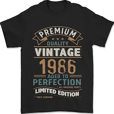 Buy Premium Vintage 38th Birthday 1986 Mens T-Shirt 100% Cotton • 7.99£