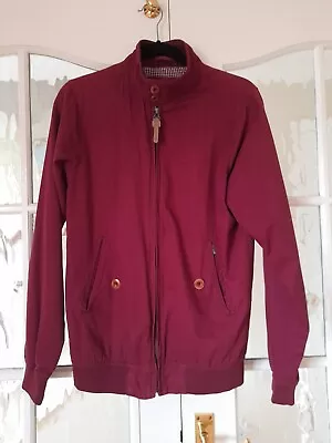 Buy Men's Lambretta Harrington Jacket Red Size Small • 22£