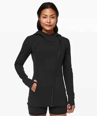 Buy Lululemon Every Journey Hoodie Women Size 6 Black Long Sleeve Stretch • 37.88£