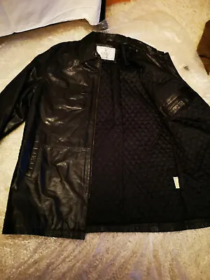 Buy Mens Genuine Cowhide Leather Jacket Size L82 W52. • 39£