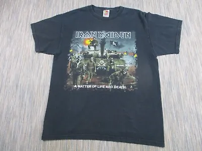 Buy Vintage Iron Maiden T Shirt Men Large Crew Neck Cotton A Matter Of Life Or Death • 29.77£