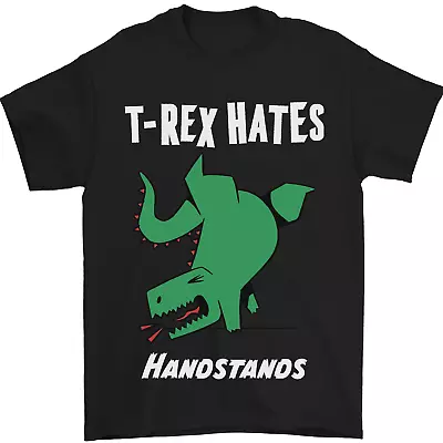 Buy T-Rex Hates Handstands Gymnastics Dinosaur Mens T-Shirt 100% Cotton • 10.48£