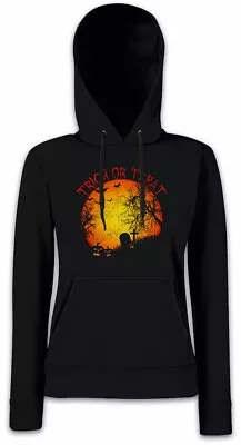 Buy TRICK OR TREAT Women Hoodie Sweatshirt Graveyard Halloween Samhain USA Creature • 40.79£