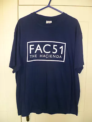 Buy Factory Records - 2015 Original  Fac 51 - The Hacienda  Navy Blue T-shirt (xl) • 9.99£