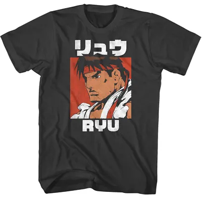 Buy Street Fighter Capcom Video Game Ryu Kanji Bust Block Photo Men's T-Shirt • 38.94£