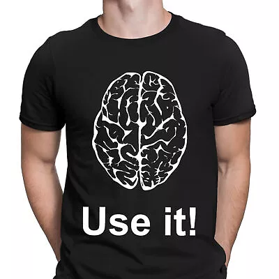 Buy Use Brain Against Stupidity Thinking Mind Funny Sayings Mens T-Shirts Tee Top #D • 9.99£