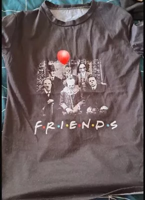 Buy Horror Movie T Shirt Friends Parody Merch Tee Jason It Saw Halloween Ladies Sz M • 12.95£