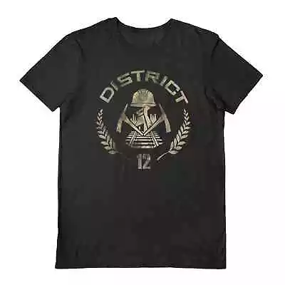 Buy The Hunger Games T-shirt - Official District 12 Short Sleeve Black Tee 5 Sizes • 17.99£