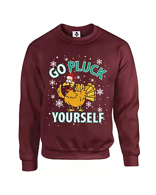Buy Go Pluck Yourself Christmas Jumper Funny Xmas Sweatshirt Men Women • 19.95£