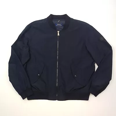 Buy Polo Ralph Lauren Bomber Jacket XL Men Navy Blue Lightweight Windbreaker PRISTIN • 85£