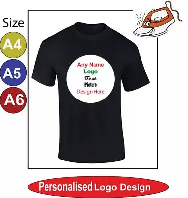 Buy Custom Personalised Iron On Heat Transfer T Shirt Picture Photo Your Text Name • 3.99£