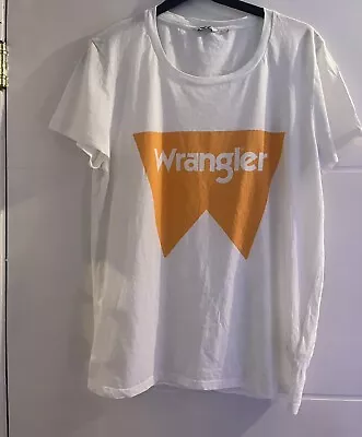 Buy Wrangler T Shirt White And Orange. Size M • 4.99£