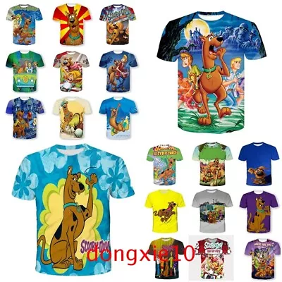 Buy Adults Kids Scooby Doo 3D T-shirt Casual Short Sleeve Tee Tops Pullover Gift • 5.99£