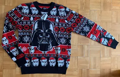 Buy BNWT Men Star Wars Darth Vader Print Christmas Jumper Size S • 24.99£