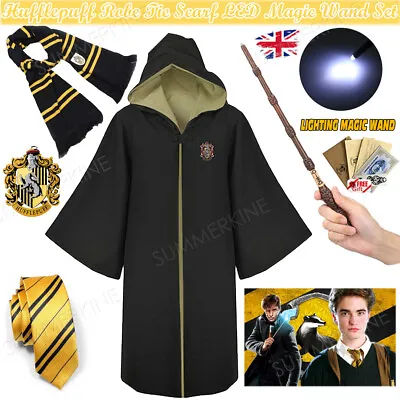 Buy Harry Potter Helga Hufflepuff Robe Tie LED Magic Wand Scarf Costume Book Day • 9.45£