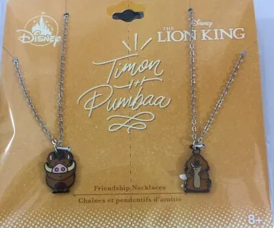Buy The Lion King Disney Timon Pumbaa Friendship Necklaces New Authentic  • 38.57£