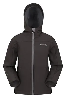 Buy Mountain Warehouse Kids Softshell Jacket Hooded Fleece Lined Boys Girls Coat • 16.99£