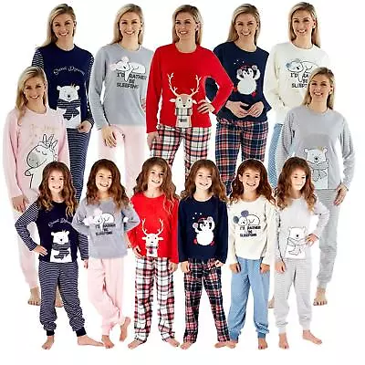 Buy Ladies/Girls Mum & Daughter Matching Festive  Slogan Micro Fleece  Pyjamas Gift • 14.95£