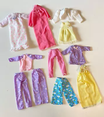 Buy Barbie & Clones Vintage Lot 11 Night Lingerie Outfits Pajamas Fancy Frills • 5.14£