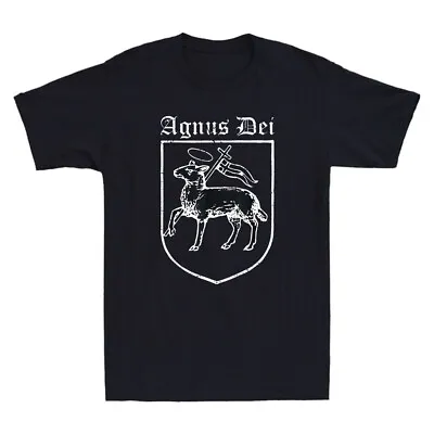 Buy Agnus Dei Jesus Lamb Of God Traditional Latin Mass Catholic Retro Men's T-Shirt • 17.99£