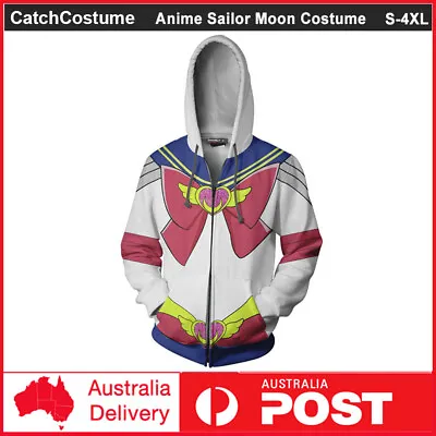 Buy Anime Sailor Moon Girls Womens Hoodie Jumper Hooded Sweatshirt Cosplay Costume • 24.62£