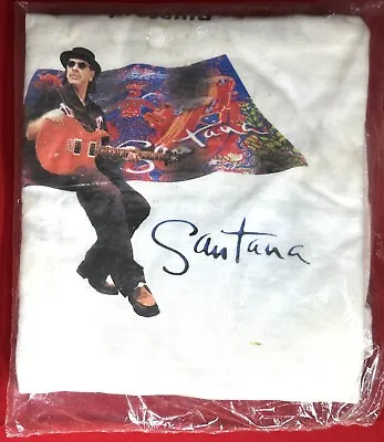 Buy Vintage Santana T Shirt Picture 1999 2000 Supernatural Tour In Plastic STAINS • 18.94£