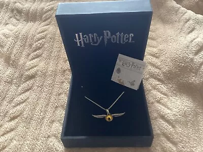 Buy SILVER HARRY POTTER Golden Snitch Necklace Embellished With Crystal Elements • 40£