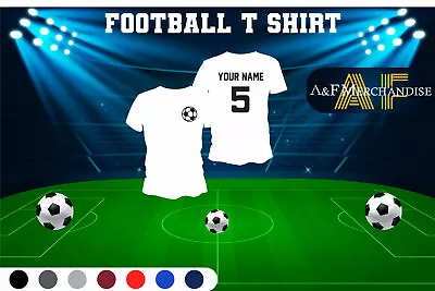 Buy Custom Printed Personalised Football T-shirt Name Number Player Celebration Fan  • 8.99£