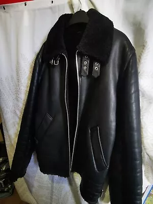 Buy Men's Zara Faux Leather Jacket With Fur Collar Size Large • 35£