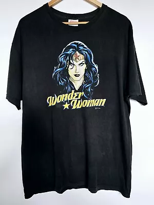 Buy Wonder Woman Dc Comics T Shirt On Hanes Heavyweight Tag Size XL Good Condition • 25.28£