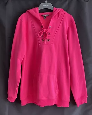 Buy Long Tall Sally Soft Lace Up Hoodie - Shocking Pink 07AC016SHOL - Worn Once • 35£