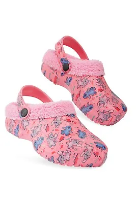 Buy Disney Kids Boys Stitch Winter Clogs Cosy Slip On Slippers Cosy Fleece Lining • 19.49£