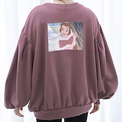 Buy Beauty And The Beast Belle Loose Sweatshirt Japan Brand Grl Disney Collaboration • 91.56£