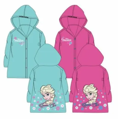 Buy Girls Kids Frozen Characters Raincoat Jacket Waterproof Hooded  • 12.99£