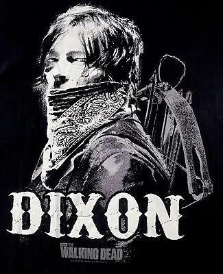 Buy Vintage Walking Dead DARYL DIXON Black T-Shirt Size Large L 2014 • 18.49£