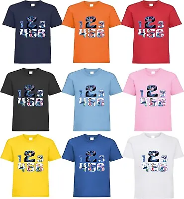 Buy Lilo And Stitch Funny Number Day T-Shirt Maths Day Funny Cartoon Unisex Tee Top • 7.99£