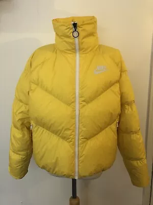 Buy Nike Womens Speed Yellow Down Feather Filled Puffer Jacket / Size S 8/10 Warm • 60£