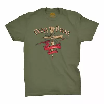 Buy Frog Bros Comics Tee Mens TV Film Merch Geek Crew Neck Short Sleeve T-Shirt Top • 14.95£