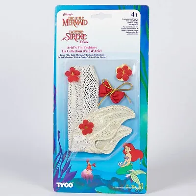 Buy MOC 1991 Tyco Disney The Little Mermaid Ariel Fin Fashions Outfit Gold & Red • 35£