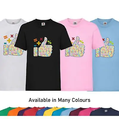 Buy New Kids Maths Day T-Shirt Numbers Thumbs Up Boys Girls Childrens School Tee Top • 5.99£