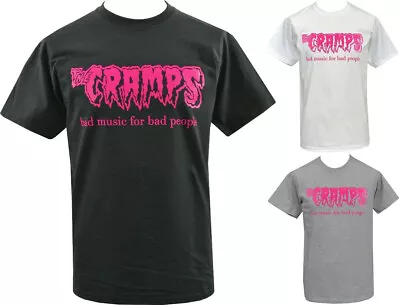 Buy The Cramps Mens PSYCHOBILLY T-Shirt Bad Music For Bad People Garage Horror Punk • 18.50£