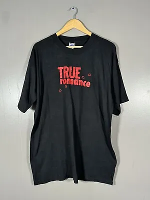 Buy Rare Vintage 90s True Romance Black T-Shirt Film Merch Single Stitch Size XL • 299.99£