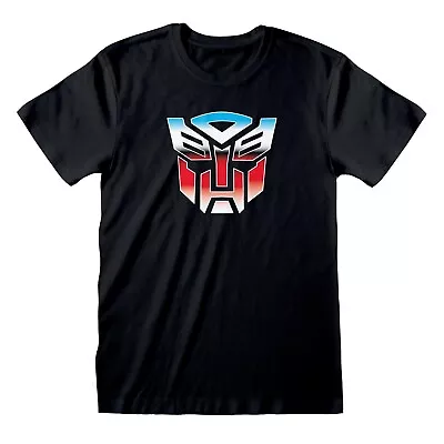 Buy Official Transformers Autobots Retro Symbol Black T-shirt • 14.99£