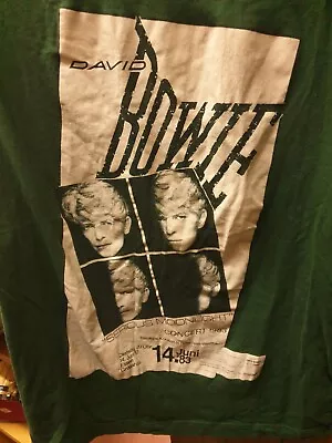 Buy David Bowie Serious Moonlight Concert 1983 Tshirt Size L • 9.50£