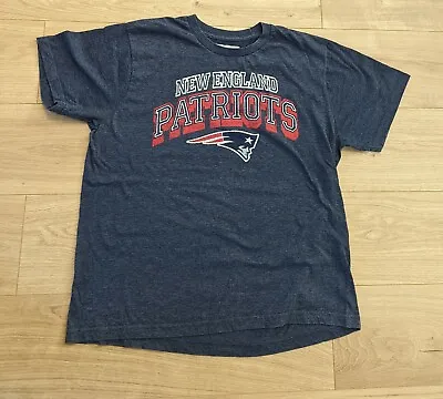 Buy New England Patriots NFL Team Apparel Distressed Logo XL Blue T-shirt • 8.99£