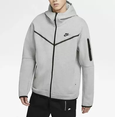 Buy Nike Tech Fleece Full Zip Hoodie Jacket Grey  | Size 2XL Men’s CU4489-063 BNWT • 77.50£