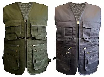Buy 681 Mens Waistcoat Thermal LINED Quilted Thick Multi Pockets Fishing Hunting • 12.99£