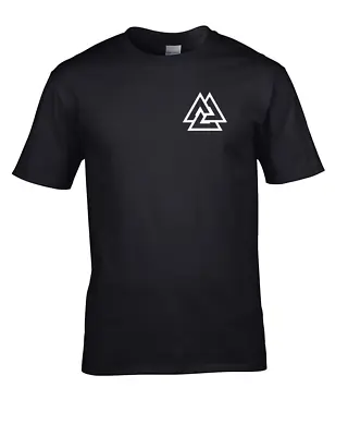 Buy FatCuckoo- Viking Norse VALKNUT Rune Symbol- Men's T-Shirt • 14.95£