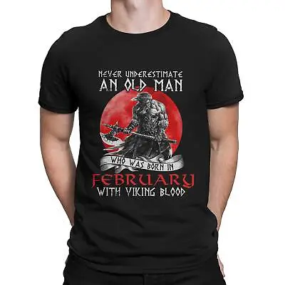 Buy Viking Valhalla Men Personalised Birthday Gift T-shirt For Him | Any Month • 12.99£