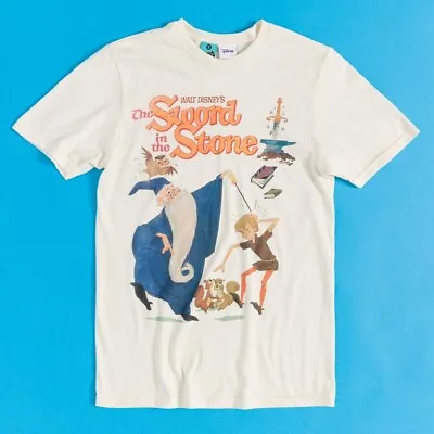 Buy Official Disney The Sword In The Stone Ecru T-Shirt : L,XXL • 19.99£